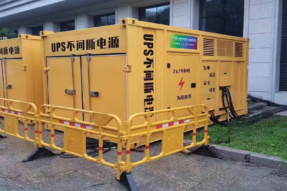 仓山发电机租赁施工现场
